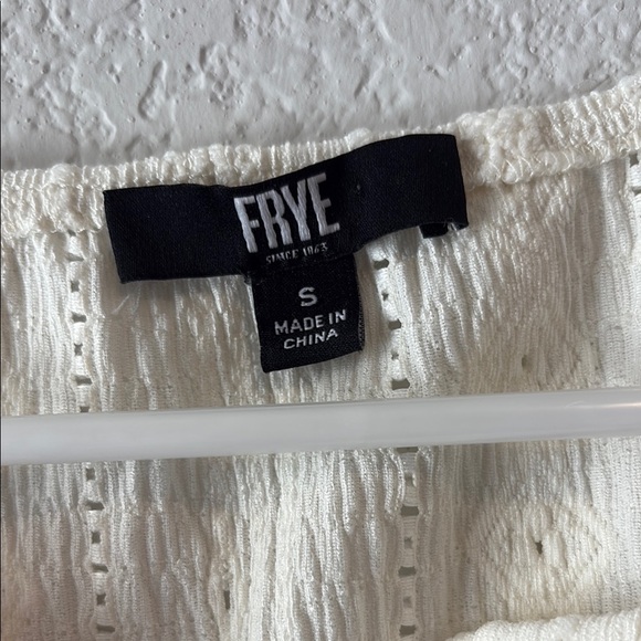 Frye Ivory Button-Accent peasant Blouse - Picture 2 of 7